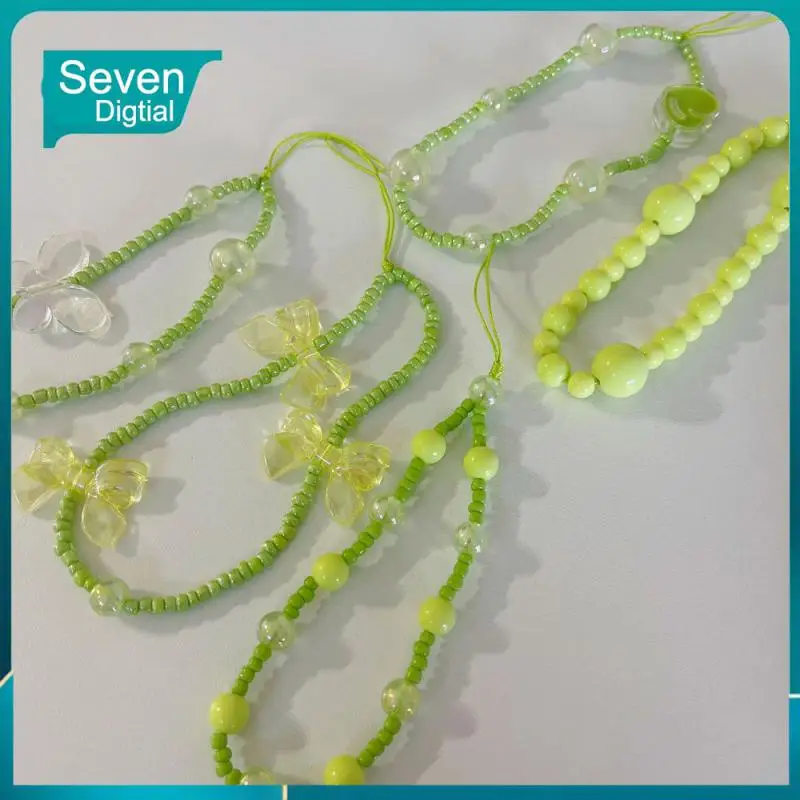 

Portable Anti-lost Phone Charm Strap Universal Plastic Cellphone Pendant Convenient Gift For Friends Beaded Phone Chain 1 Pcs