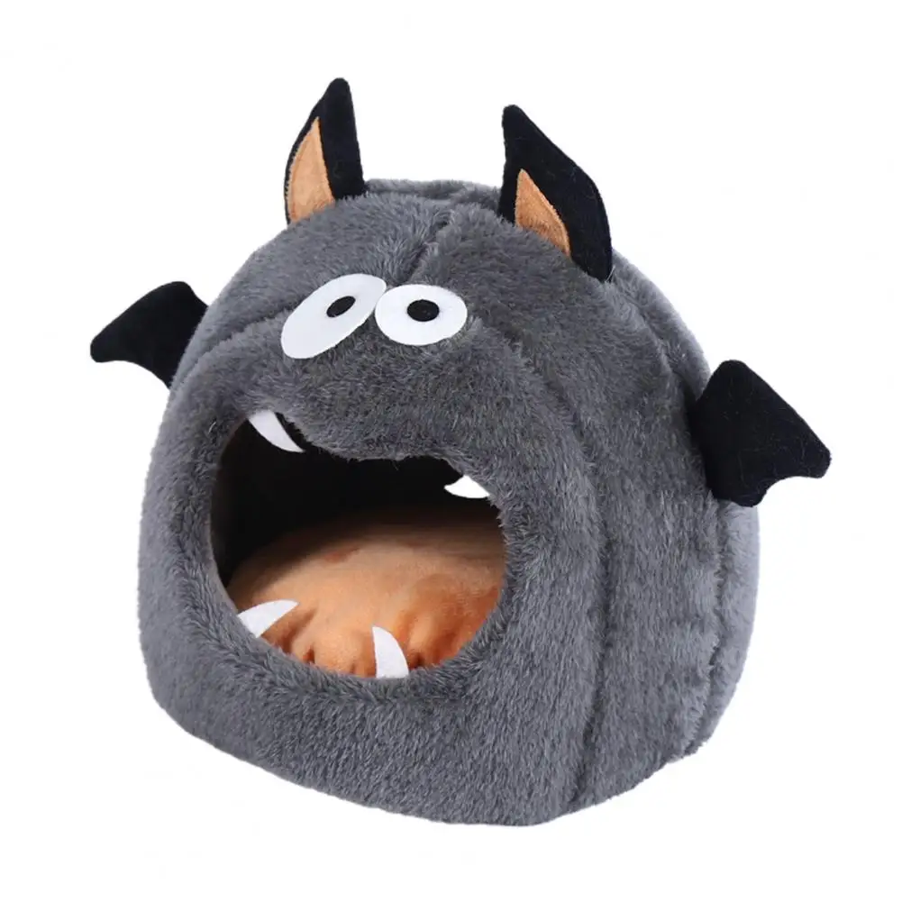 Красивое гнездо для хомяков из полиэстера Картонный домик для отдыха и сна с изображением Хэллоуинской маленькой летучей мыши.