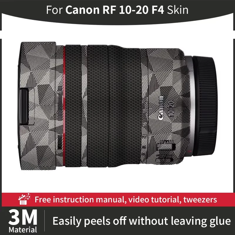 Для Canon RF 10-20 мм F4 кожух объектива камеры 10 20 кожа против царапин наклейка на