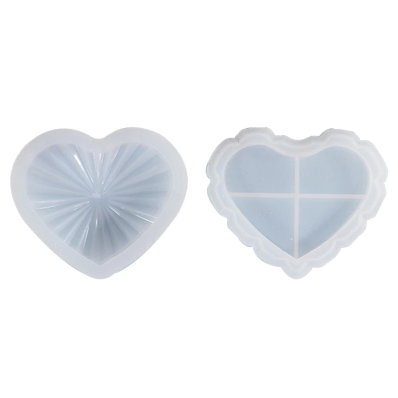 

Heart Shaped DIY Jewelry Storage Box Molds Resin Casting Epoxy Ashtray Moulds