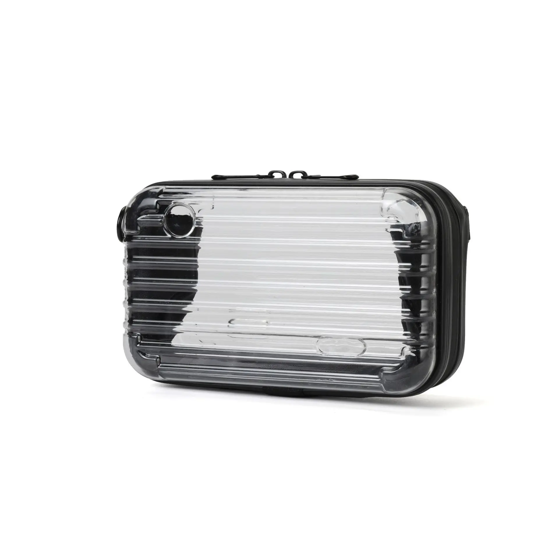 

Transparent Mini Luggage Bag Women's Personality Box Square Bag Hard Shell Messenger Bag PC Cosmetic Bag Storage Bag