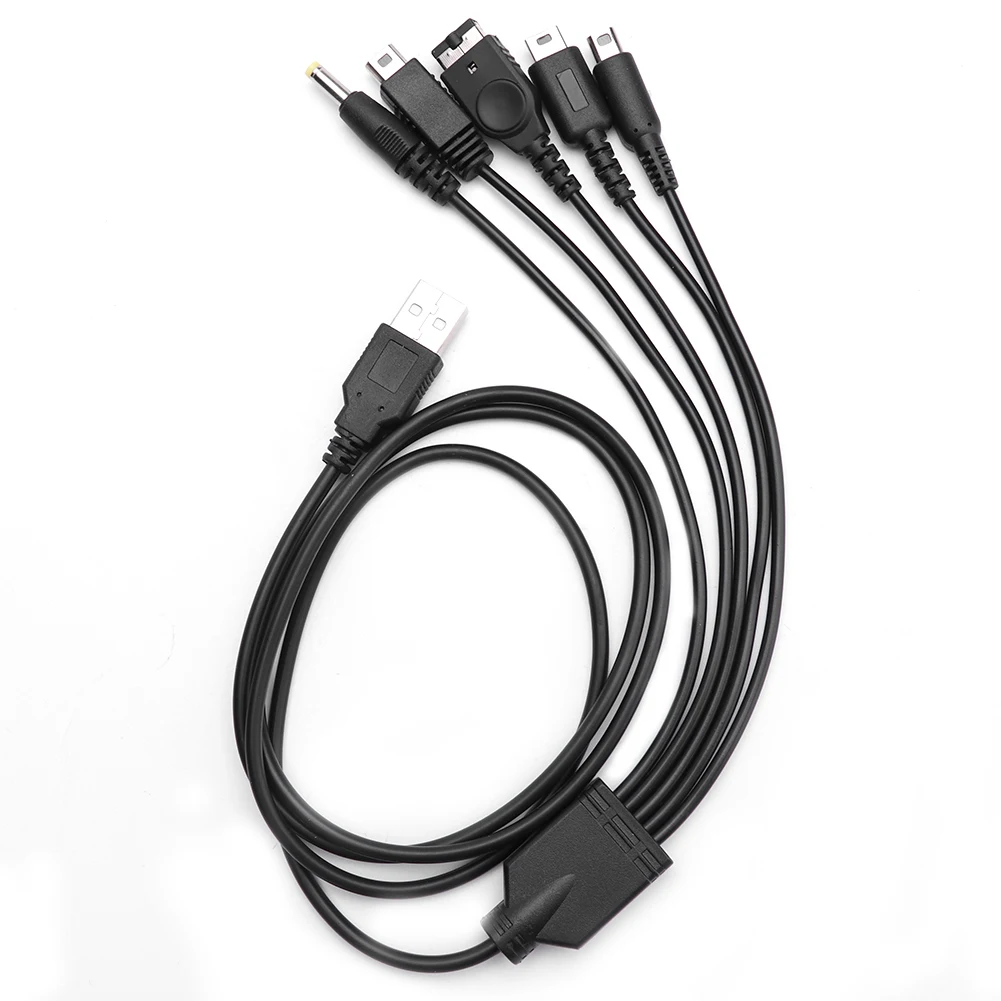 USB-кабель для зарядного устройства 5 в 1 подходит Wii U/NEW 3DSXL/NEW 3DS/NDS LITE SP/PSP игровые