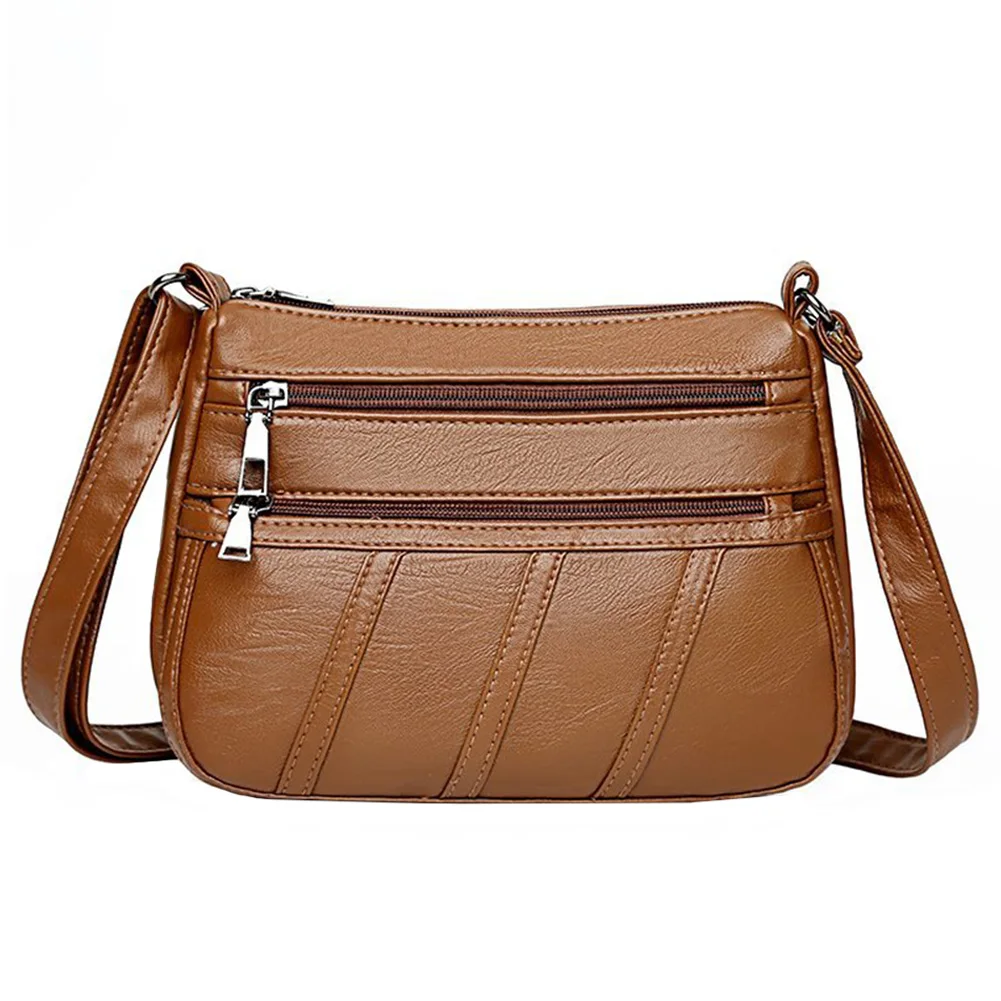 

Women PU Leather Messenger Bag Mother Solid Handbag Crossbody Multi-pocket Purse