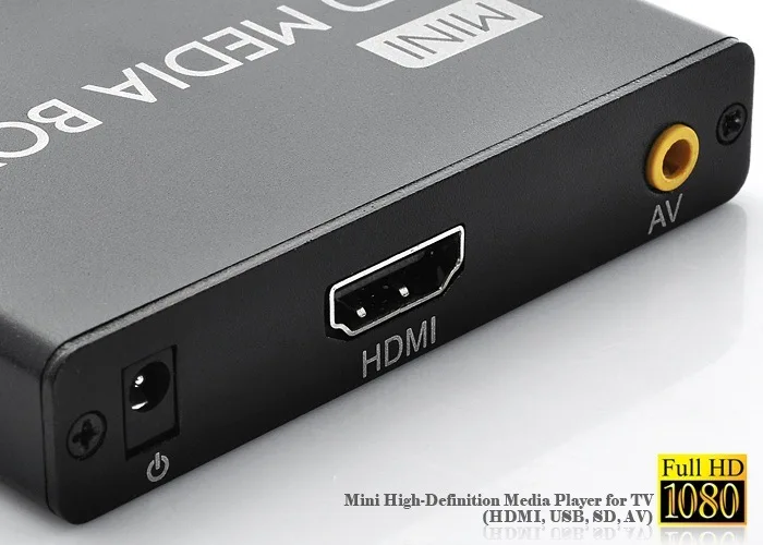 REDAMIGO Full HD 1080P Media Player Center MultiMedia Video box with HDMI-compatible VGA AV USB SD/MMC mkv H.264 | Электроника