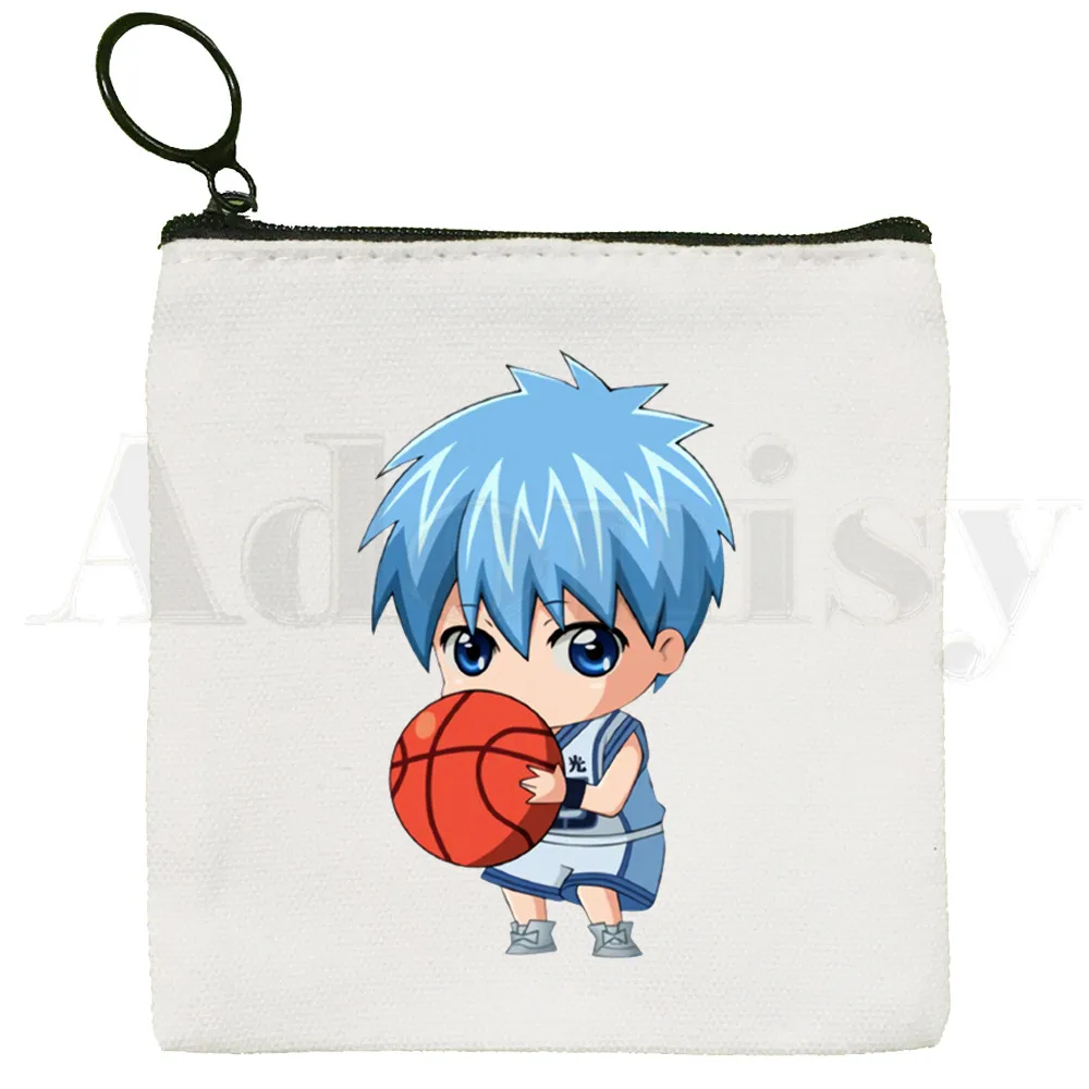 Hot Japanese Anime Kuroko No Basket Basketball Coin Purse Illustration Key Case Simple Small Cloth Bag New Creative Coin Purse