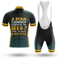 2022 team summer beer bicycle cycling short sleeve jersey and bib shorts suit