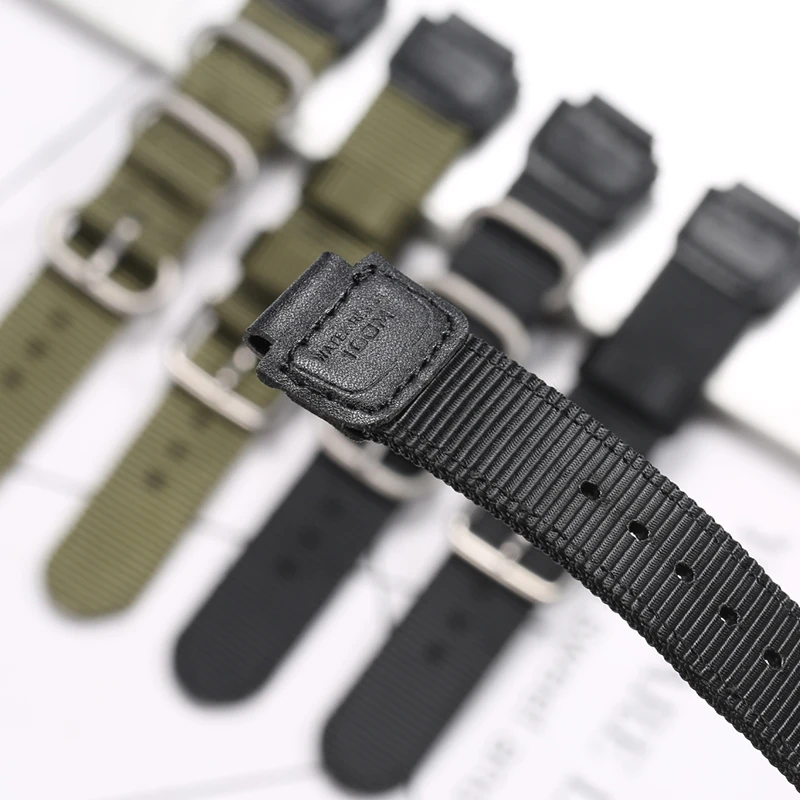Фото Ремешок для часов 16 мм для Casio G-SHOCK GA-110 800 2100 GD100 120 G8900 5600 GW-M5610 6900 GLS-8900, нейлоновый ремешок для часов №5