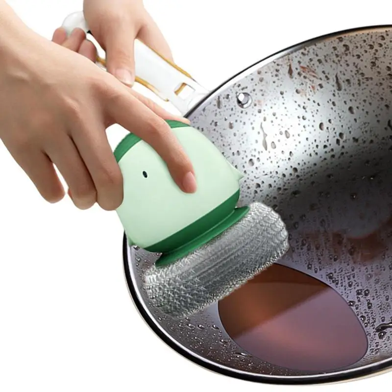 

Soap Dispensing Palm Brush Automatic Dish Scrubber Dishwashing Brushes Humanized Kitchen Cleaning Brush For Washing Dish Pot