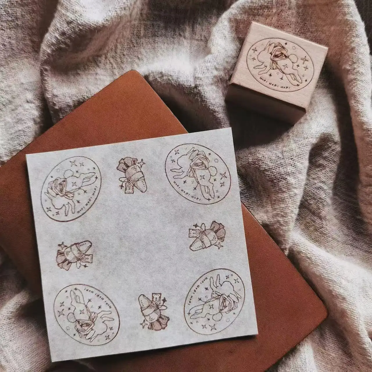 Винтажный милый морковный кролик деревянный резиновый штамп для DIY скрапбукинга