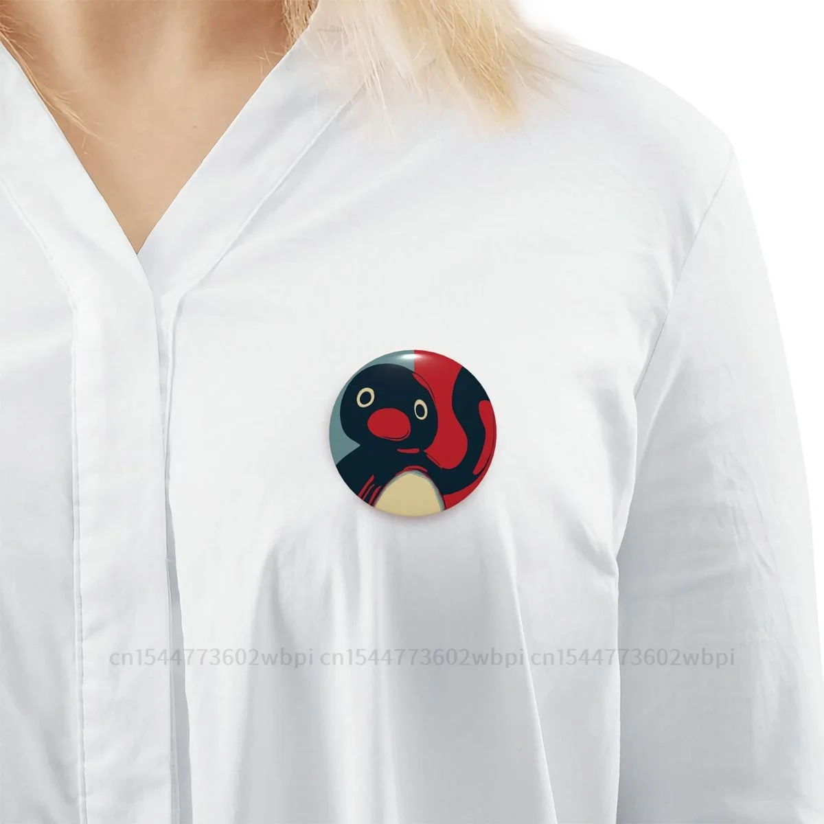 Фото Значок Wave To You Pingu Pinga, глина, анимация, металлическая брошь, забавная мягкая булавка для кнопки, креативный подарок для влюбленных, воротник, ... №5