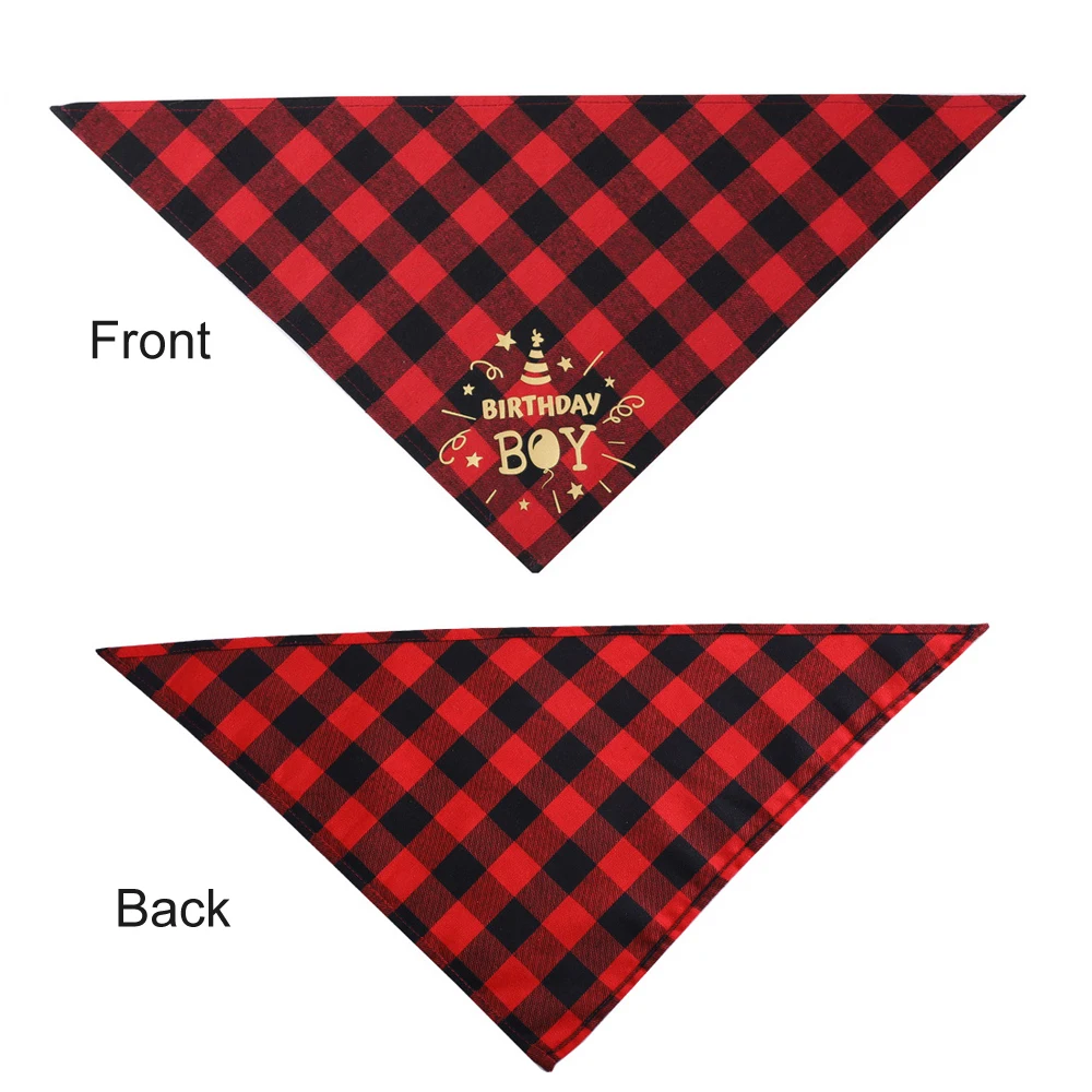 Бандана Sucado для собак мальчиков на день рождения красный черный квадратный