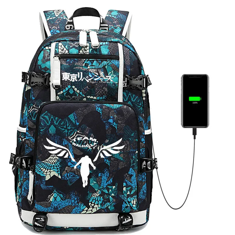 

Tokyo Revengers Travel Bag Boys Girls Bag Anime Printing Bag Teen Student School Bag Leisure Bag Children Backpack USB Bag