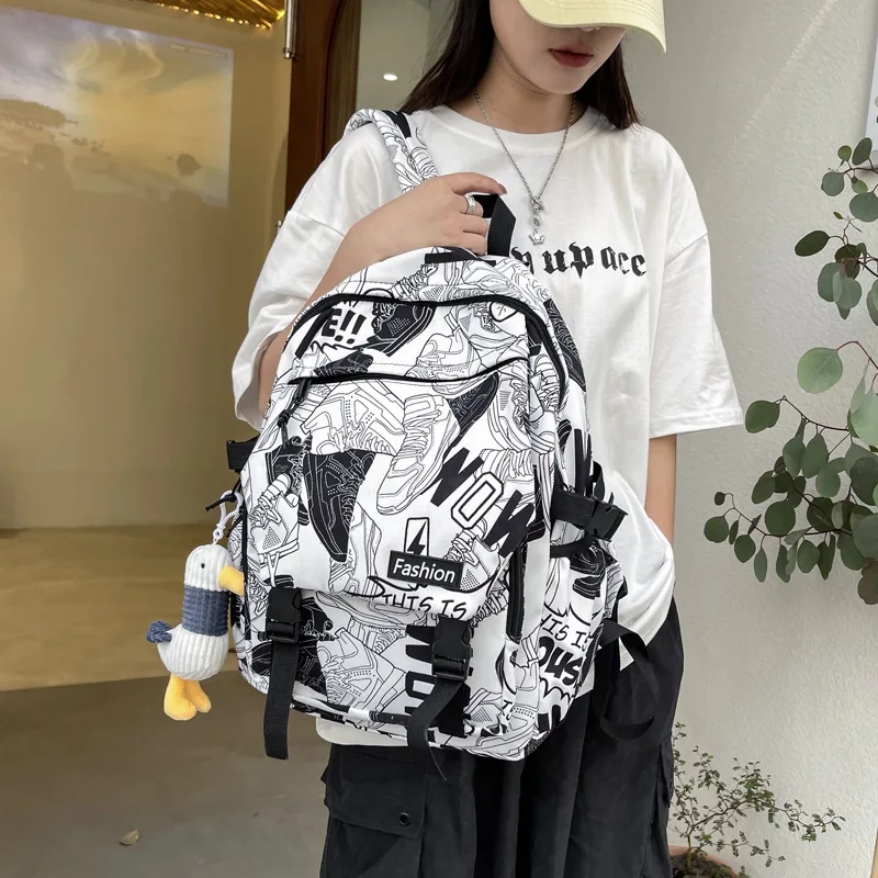 

Hip Hop Sneaker Design Backpack Bags For Men Women Street Style Skate Bag Hiking Running Cycling Athletic Sports Bag Wholesale
