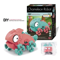diy chameleon robot electric toy assemble toys kits steam education system