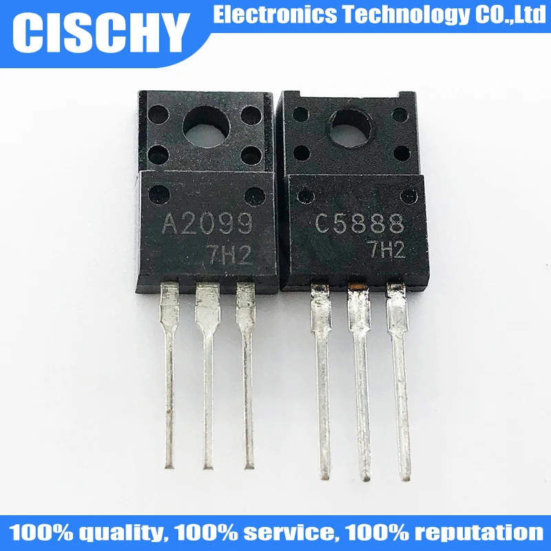 10 шт./лот = 1 пара 2SA2099 2SC5888 заказ от 5 шт. A2099 C5888) TO-220F в наличии на складе - купить по