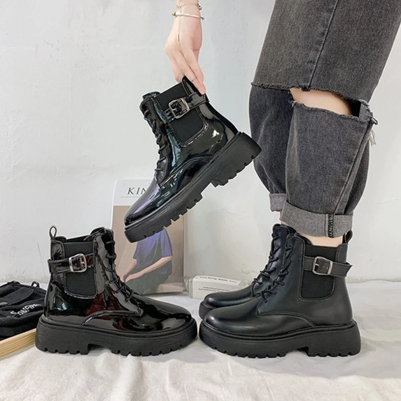 Girls British Style Princess Anime Student Cosplay PU Leather Shoes Women Japanese Party Korean Cute College School Single Boots