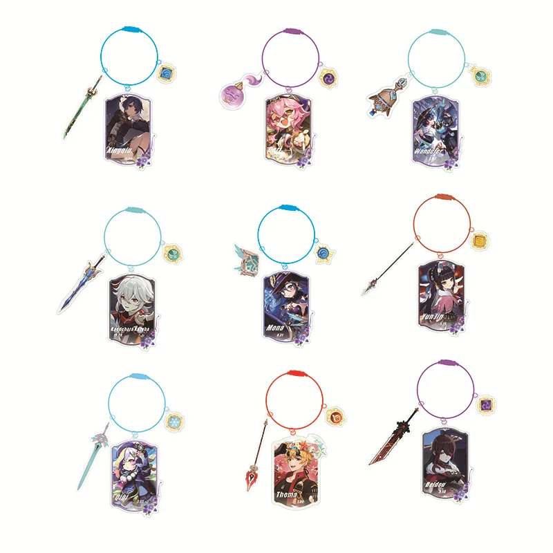 

Популярный брелок для ключей из аниме Genshin Impact Zhongli Venti Xiao Keli