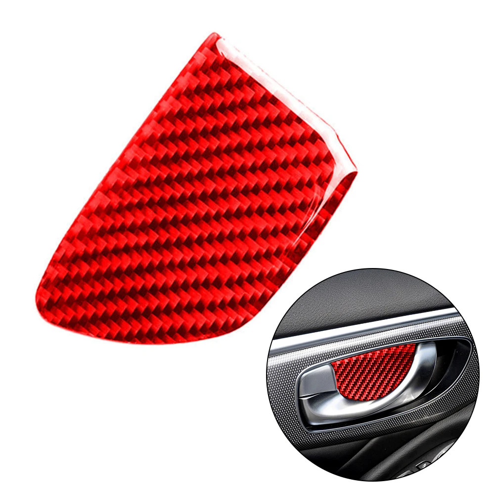 

Upgrade Your For Infiniti Q50 Q60 with Red Carbon Fiber Inner Door Handle Bowl Cover Trim Sleek and Modern Design