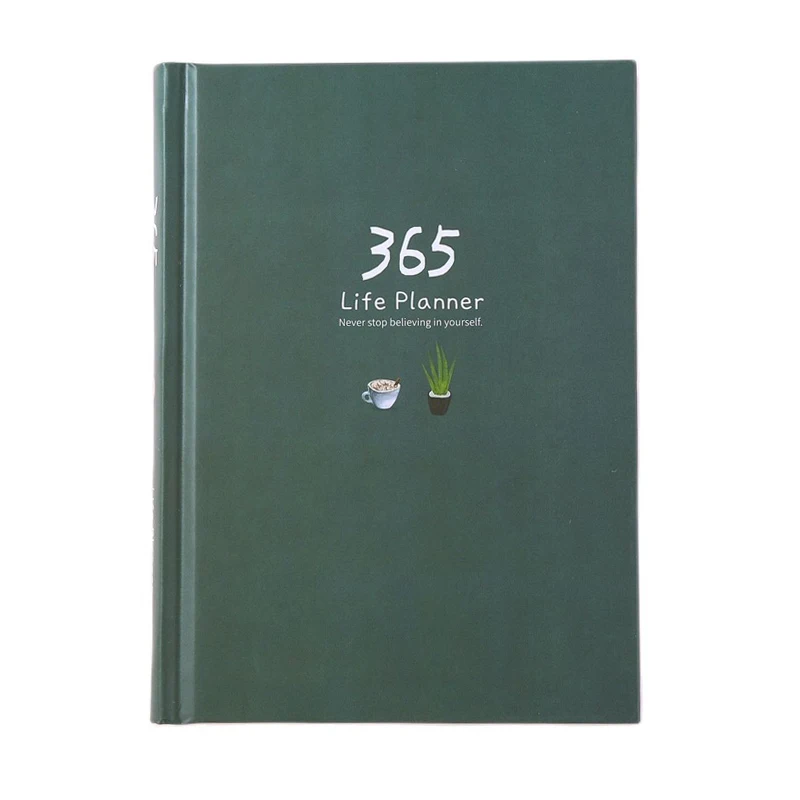 

365-планировщик, блокнот с повесткой дня, красочная иллюстрация внутренней страницы, ежегодный ежедневный план, журнал, дневник, книга, запись жизни, канцелярские принадлежности, подарки