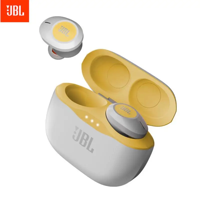 

TWS-наушники JBL T120, оригинальные, Bluetooth, двойная стереогарнитура, бинауральные звонки, спортивные наушники с микрофоном