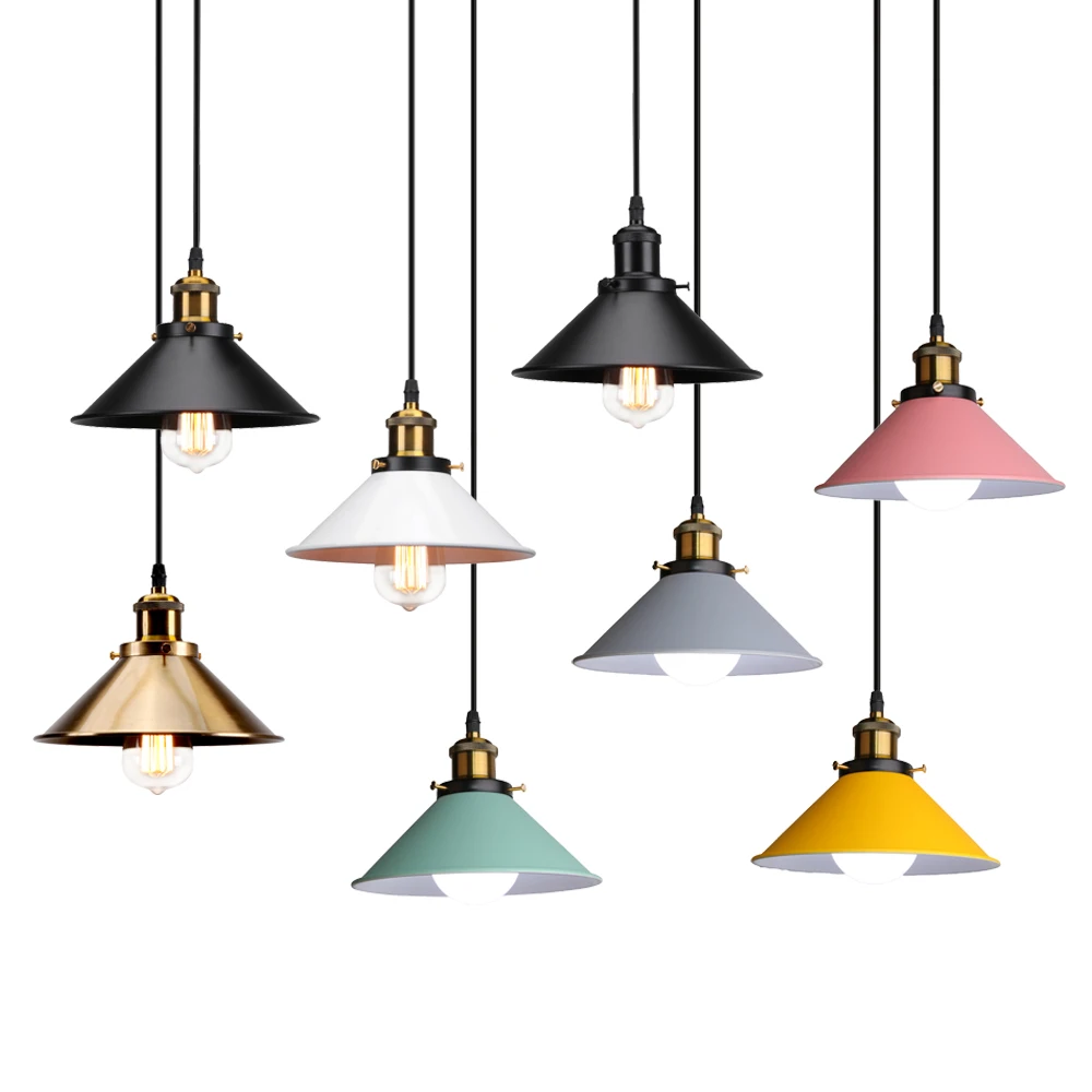 

Modern Vintage Pendant Light Nordic Lampshade E27 Industrial Retro Hanging Lamp for Home Living Room Decor Lighting Luminaire