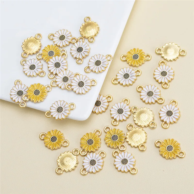 20 шт./лот смешанный Подсолнух Маргаритка цветок Соединительный кулон DIY ожерелье