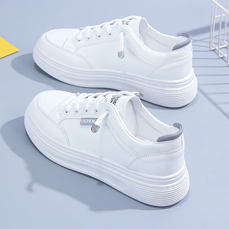 Small White Shoes Women's Autumn New Trendy Shoes Summer Korean Version Thick Bottom Casual All-match Student Skate Shoes Women