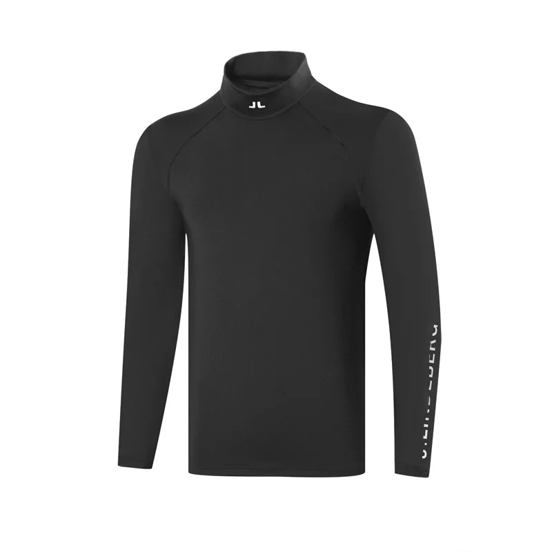 Autumn And Winter New Golf Men's Long Sleeve T-shirt Outdoor Sports Casual Shirt Warm Windproof Polo Neck