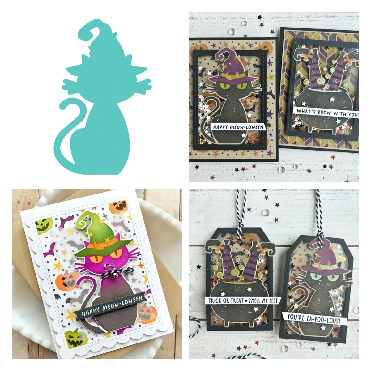 

2022 Новое поступление Quads Хэллоуин кот металлические Вырубные штампы 2023 новое украшение для скрапбукинга рукоделия альбома шаблон ручной работы