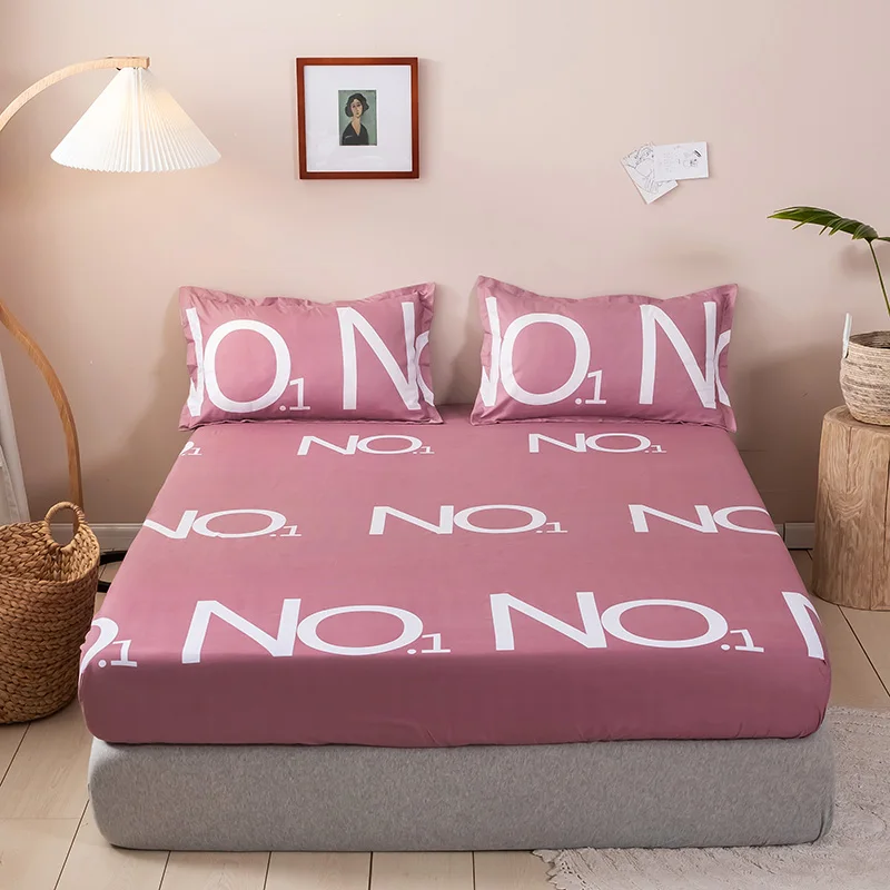 

J1pcs Lastic Fitted Sheet King Bed Sheets（No Pillowcase）150x200 Sheets Full Set Allaround Elastic Rubber Anti-Slip Dustproof