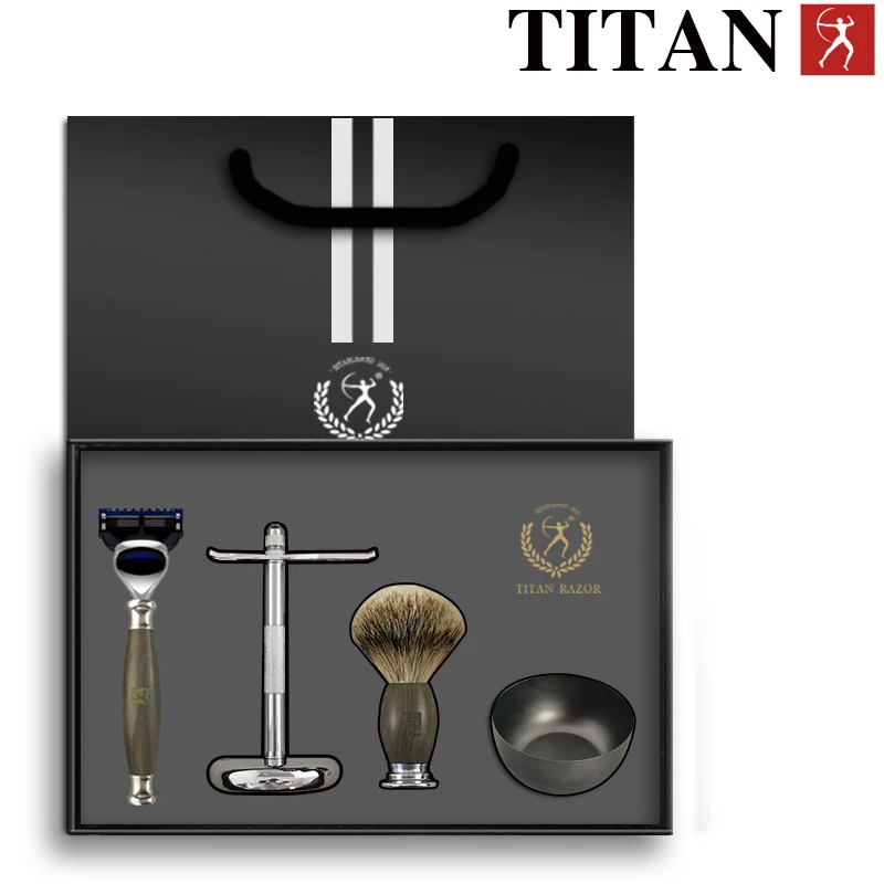 Titan safety razor double edge safety razor set  stainless steel Classic Fashion Men Manual Shaver
