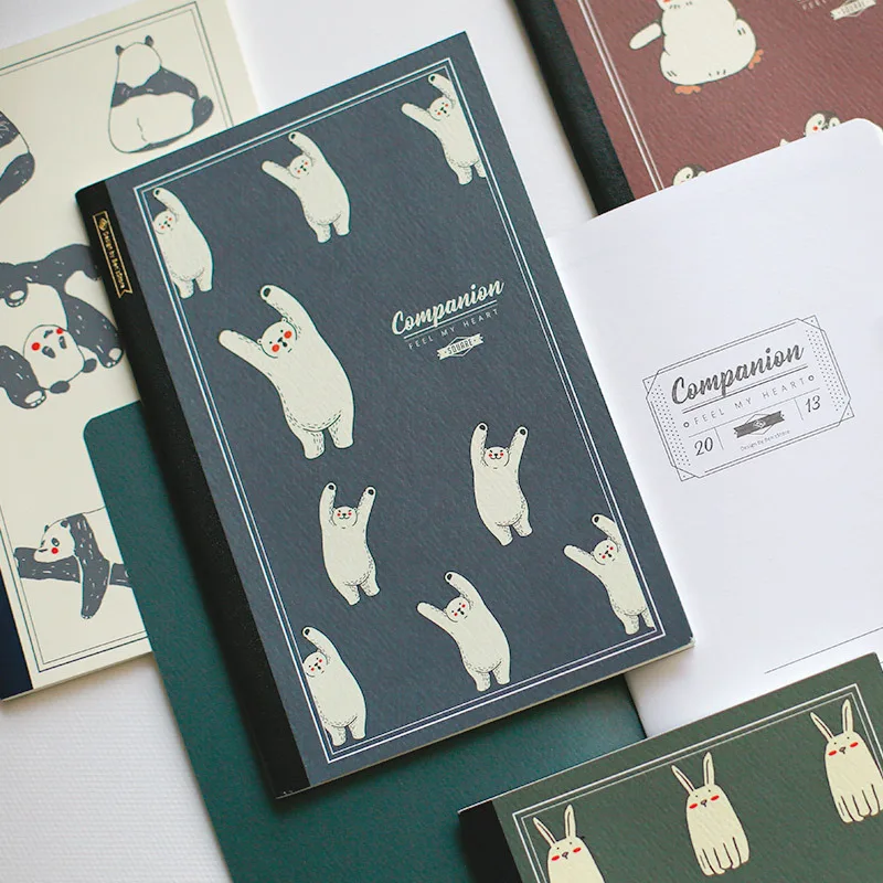 

Book Zi Duo / Ben Word Shi Duo A5 Animal Light and Thin Checkered Notebook Literary and Art Handbook school planner