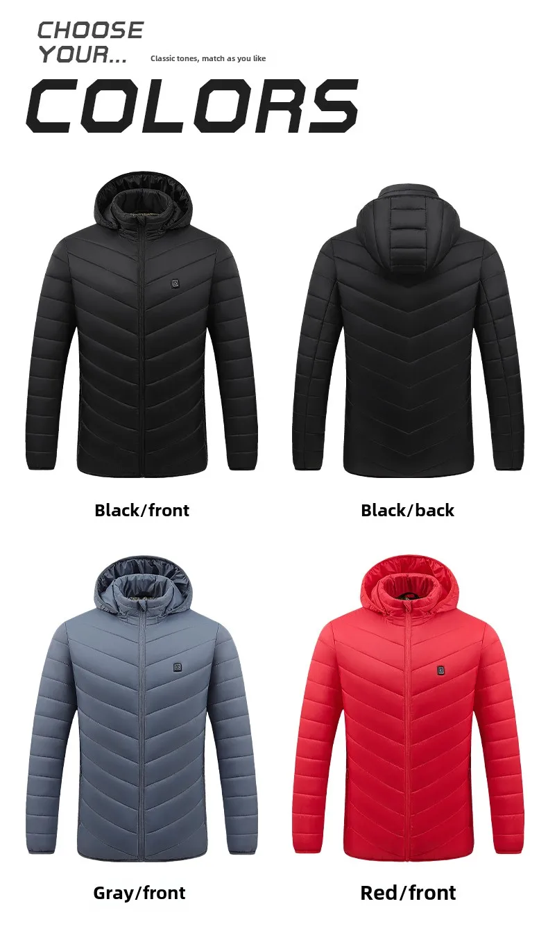 Куртка с подогревом в упаковке 5 В мужские куртки Veste Chauffante идеально подходят для