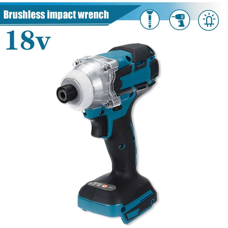 

18V Cordless Electric Screwdriver Speed Brushless Impact Wrench Rechargable Drill Driver+ LED Light For Makita 18V Battery