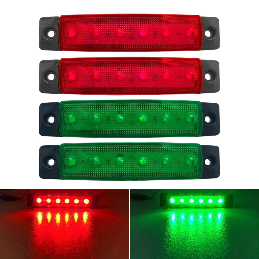 

4Pcs Boat LED Lights 12V Navigation Marine Lights Red Green Stern Lights Starboard Lights for Boats Sailboat Pontoon Kayak
