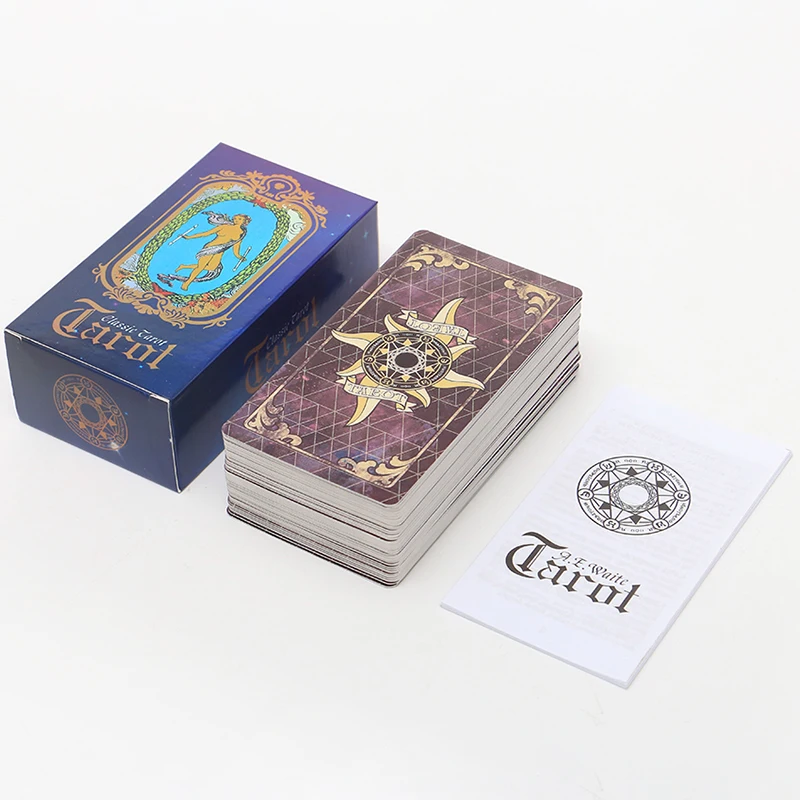 Full Flash Card Double Language Spanish and English Classic Waite Tarot 78 Cards/Set With Instruction Divination Board Game