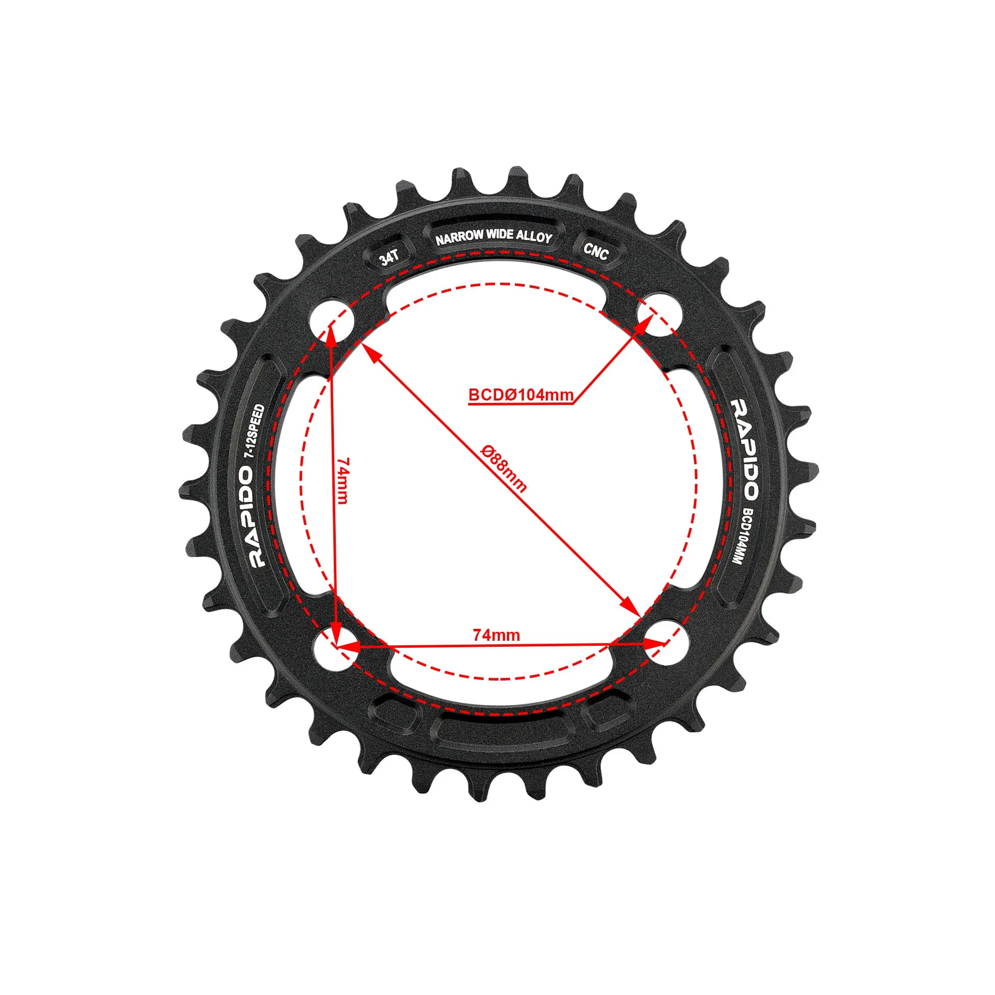 RAPIDO MTB велосипедная Кривошип цепь горный велосипед Базовая пластина и