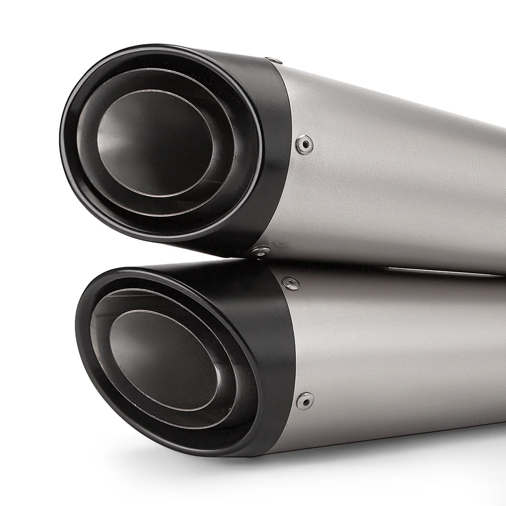 Универсальный выхлопной глушитель для мотоцикла выхлопная труба с двойным