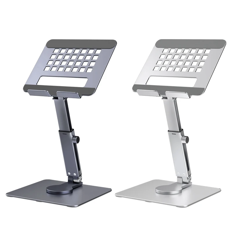 

Tablet Stand Desk Adjustable Foldable Holder For Ipad Tablet Laptop Aluminum Tablet Stand Desk Riser 360° Rotate