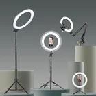 Кольцевой светильник для селфи, освесветильник для фотографии, светодиодный обод лампы с держателем для телефона, большая подставка со штативом для tik tok, Youtube, RGB Светодиодная лампа s