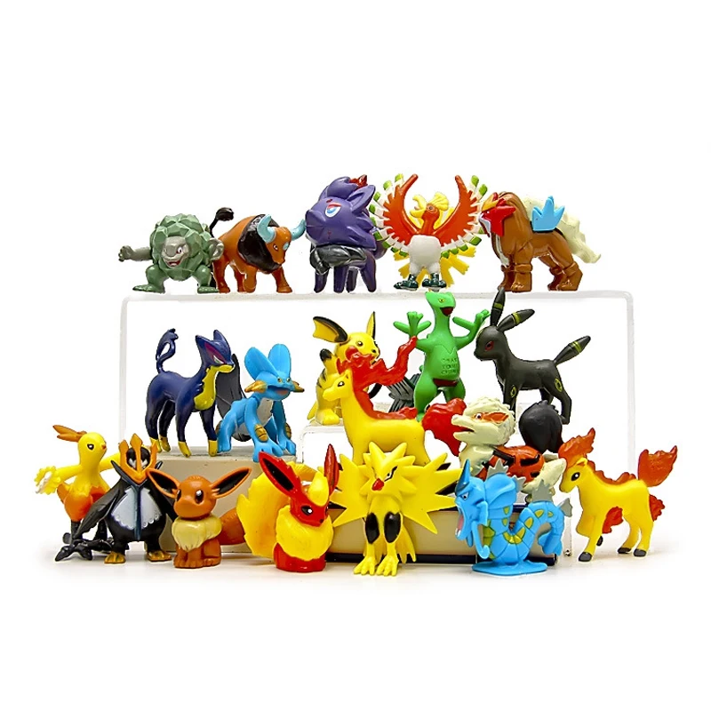 

10pcs/lot Pokemon Pikachu Cute Figures Toys Cute Pocket Monster Pikachu PVC Action Figure Model Toy Gift 4-7cm Random Delivery