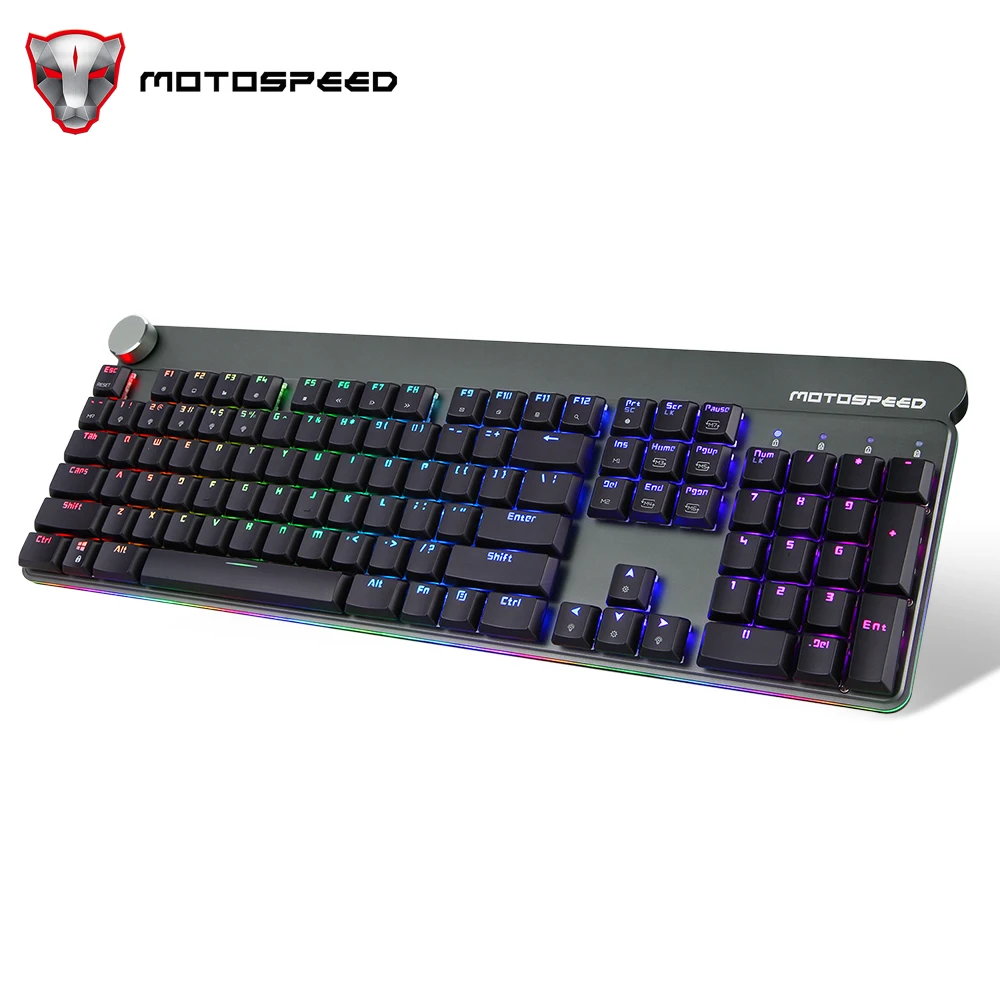 Motospeed GK81 Беспроводная Проводная Механическая игровая клавиатура 104 клавиш RGB