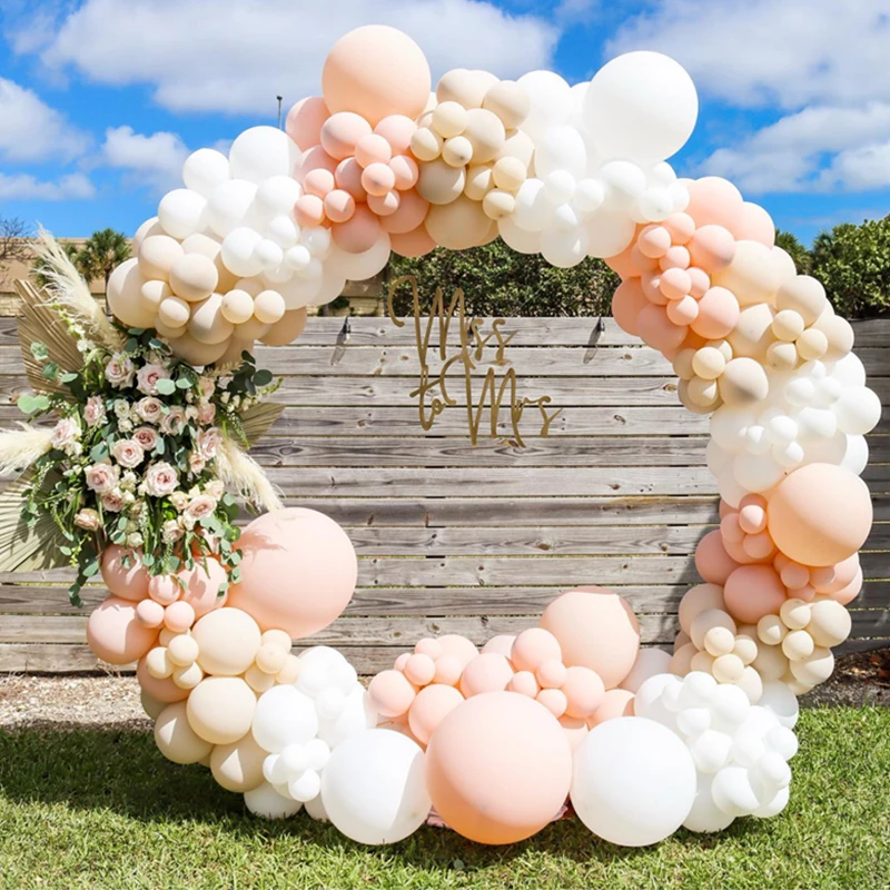 

DIY Wedding Balloon Arch Kit White Nude Peach Pink Latex Balloons Set Bridal Shower Bride to Be Party Decor Supplies