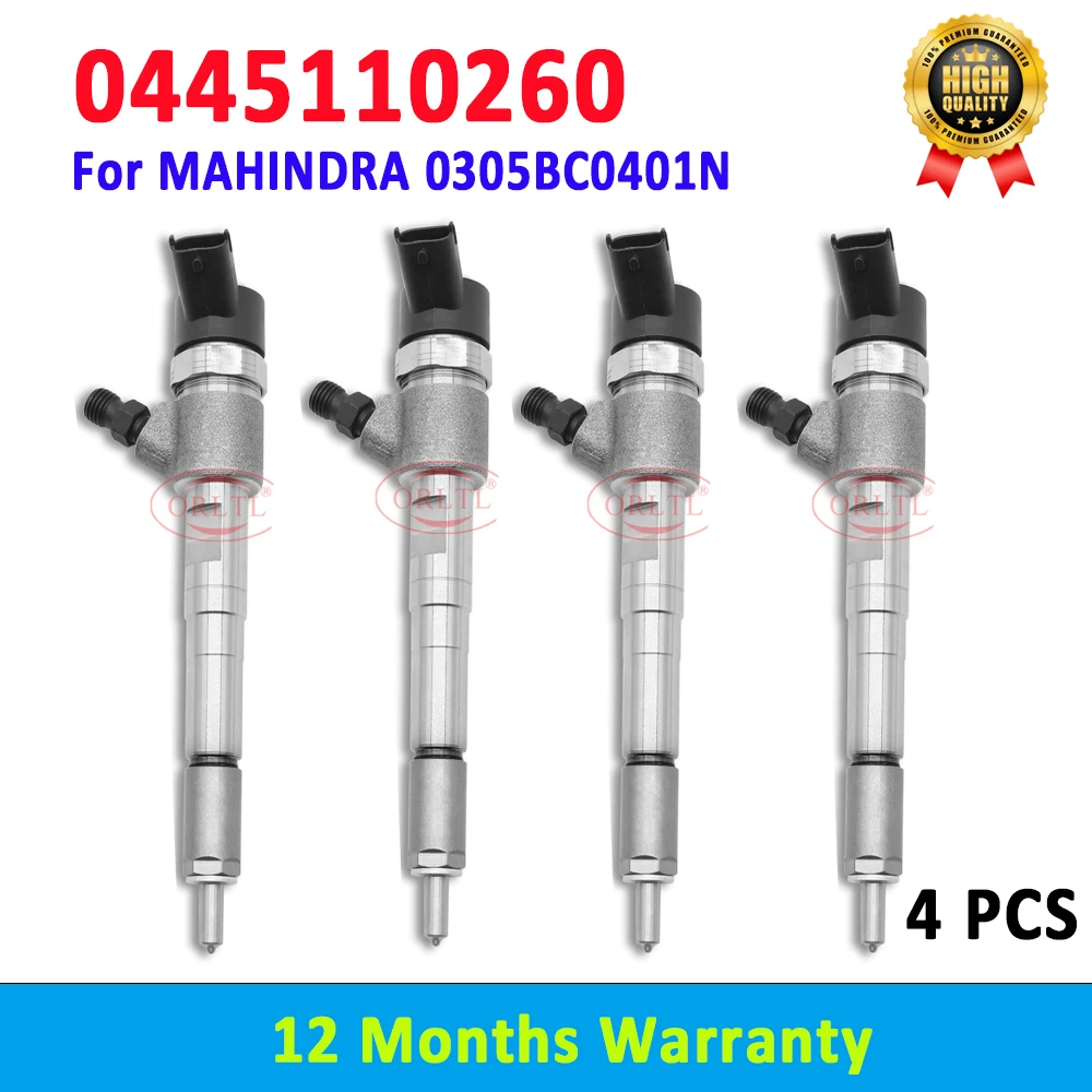 4 шт. Новые 0445110260 Топливные форсунки 0 445 110 260 Common Rail Diesel Nozzle 0305BC0401N для MAHINDRA LOADKING