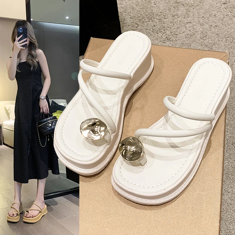 

Шлепанцы женские на плоской подошве, сандалии с клипсой, повседневные Нескользящие, пляжные тапочки для отдыха, летняя модель