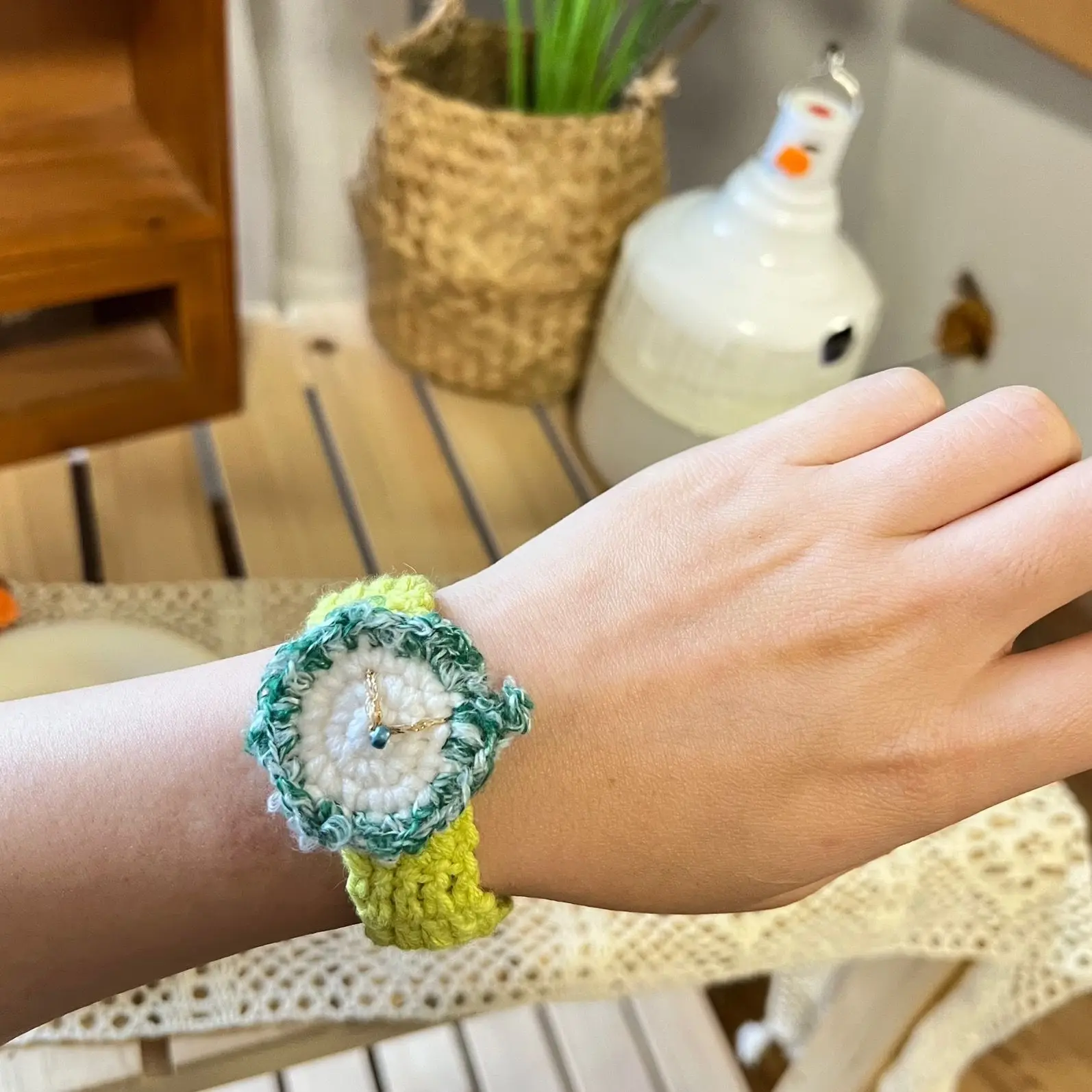 Готовые Оригинальные милые Ретро часы ручной работы шерстяные браслеты для