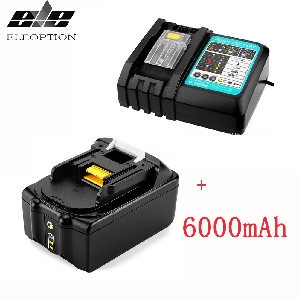 

Литиевая батарея 6000 мАч для Makita 18 в, батарея BL1860B BL1860 BL1840 BL1850 BL1830 BL1820 BL1815 194205-3 194205-5 bcl180 LXT400