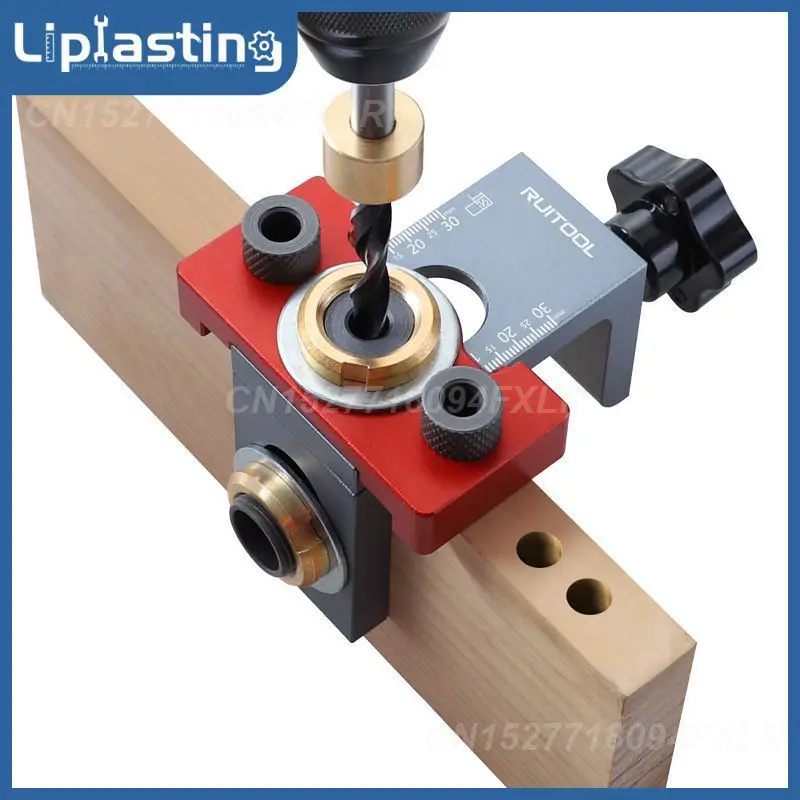 

Drilling Guide Alufer With 8/10/15mm Drill Bit Positioning Punch Adjustable 3 In 1 Locating Pin Clamp Punching Tool