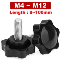 m4 m5 m6 m8 m10 m12 plastic handle screw plum hand tighten screw star shaped tightening nuts bakelite carbon steel knob