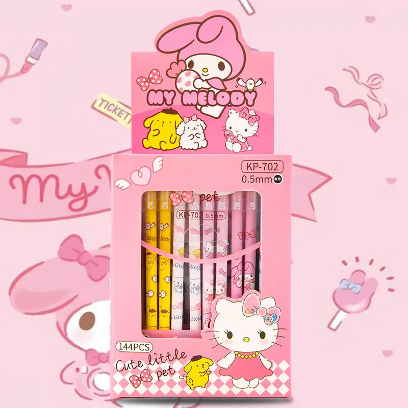 

Kawaii Cute Sanrio Hellokitty Kuromi Mymelody Cinnamoroll Pochacco Pompompurin Neutral Pen Heat Erasable Birthday Gift For Girls